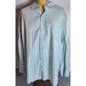 Tommy Bahama Jeans Island Crafted Mens Button-Up Shirt XXL 2XL Pale Blue